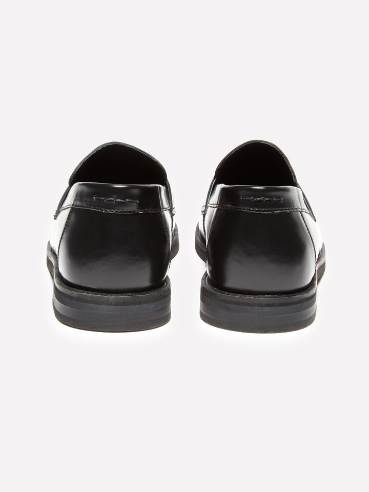 Black 100% leather moccasins - men's shoes - Black | Sisley image number 3